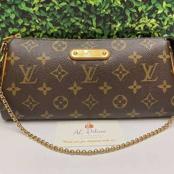 β€οΈβπ©ΉSOLDβ€οΈβπ©Ή Louis Vuitton Eva Monogram Chain Clutch Purse Crossbody (AA3102) - Picture 2 of 16